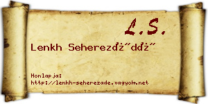 Lenkh Seherezádé névjegykártya
